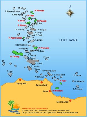 peta pulau seribu